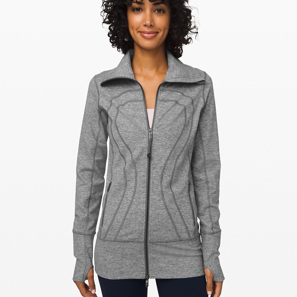 Lululemon In Stride Jacket Heathered Gray Size 6